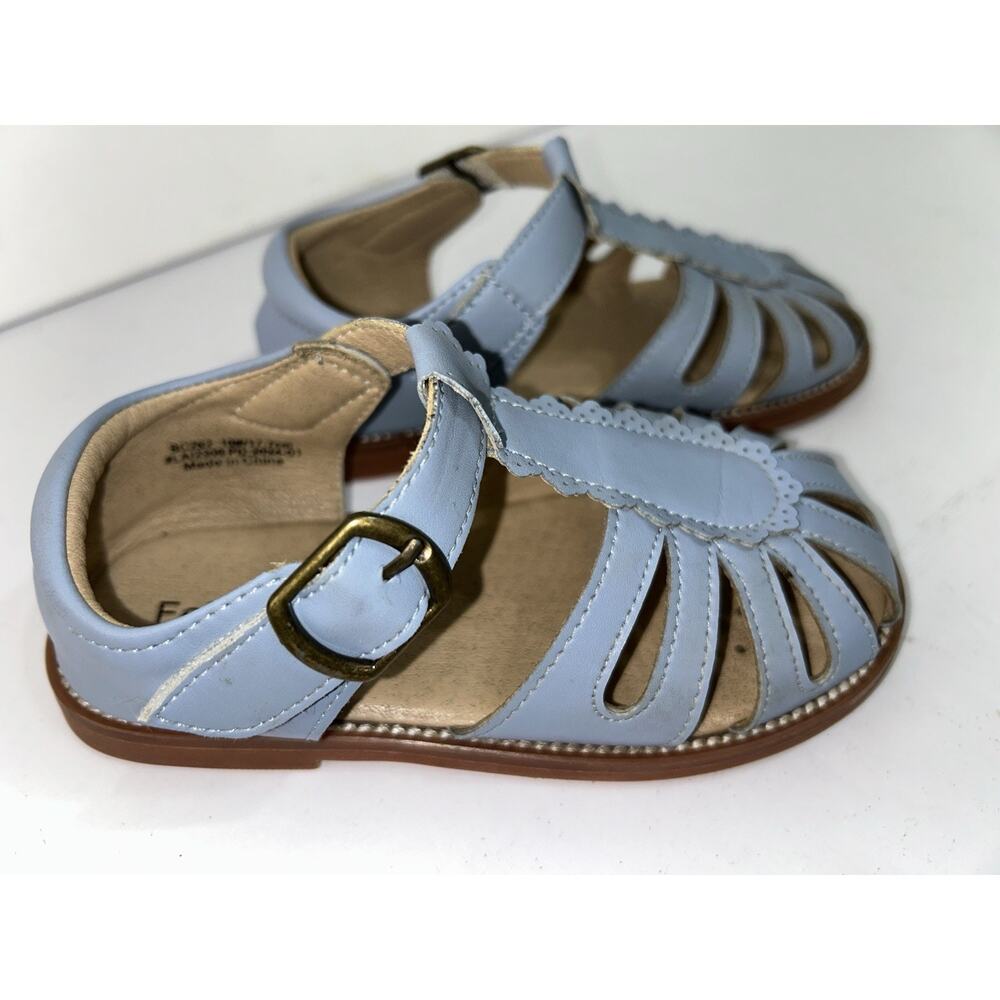 Felix & Flora Toddler Girls Blue Princess Rubber Fisherman Sandals Size 10